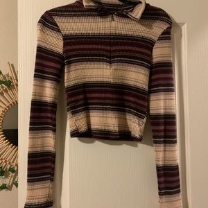 BDG Retro Long Sleeve Zipped Shirt